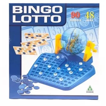 Juego Bingo Metálico Diviértete Balotera Disfruta Azul